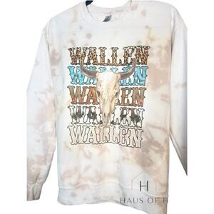 Morgan Wallen Size S Bleached Sweatshirt Country Western Hoodie Sweatshirt Music